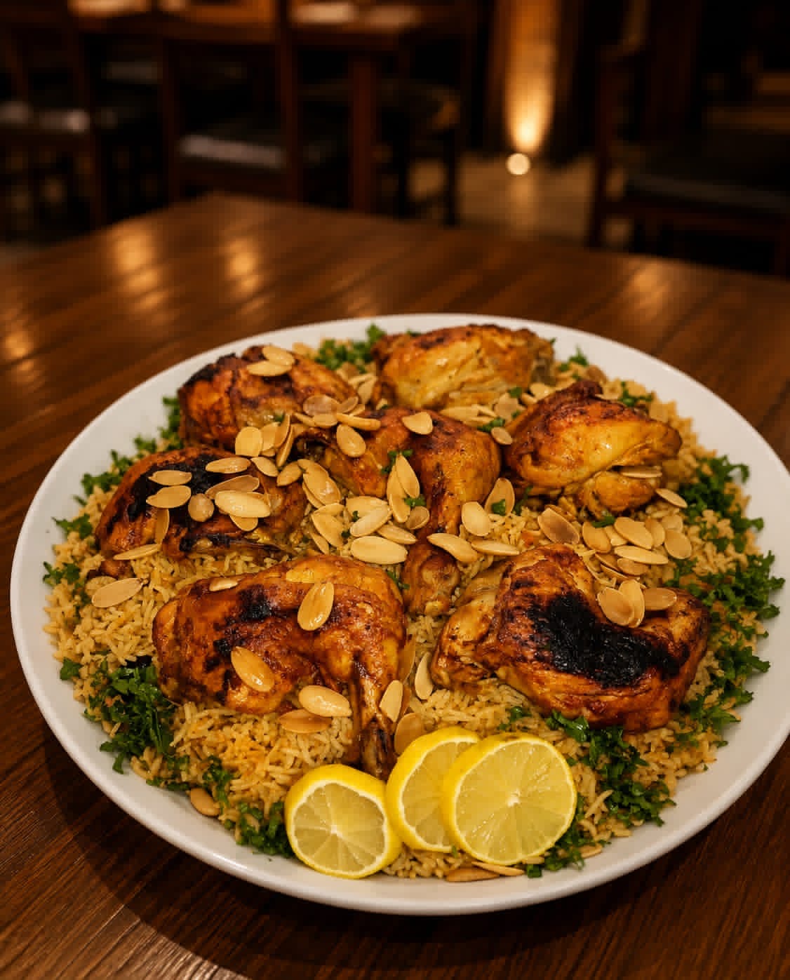 Chicken biryani platter
